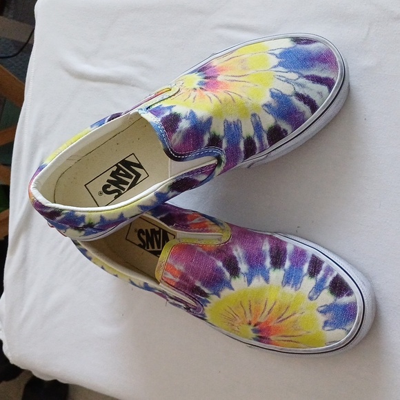 Vans Tie Dye Washed Slip On Sneakers 7.5 - Picture 1 of 10